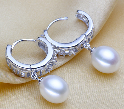 925 Silver Pearl Drop & Stud Earrings