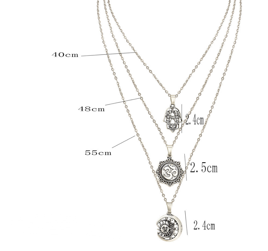 Celestial Star & Moon Layered Necklace