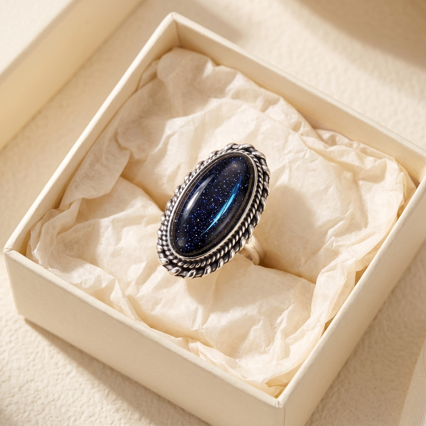 Turquoise Statement Ring — gift box