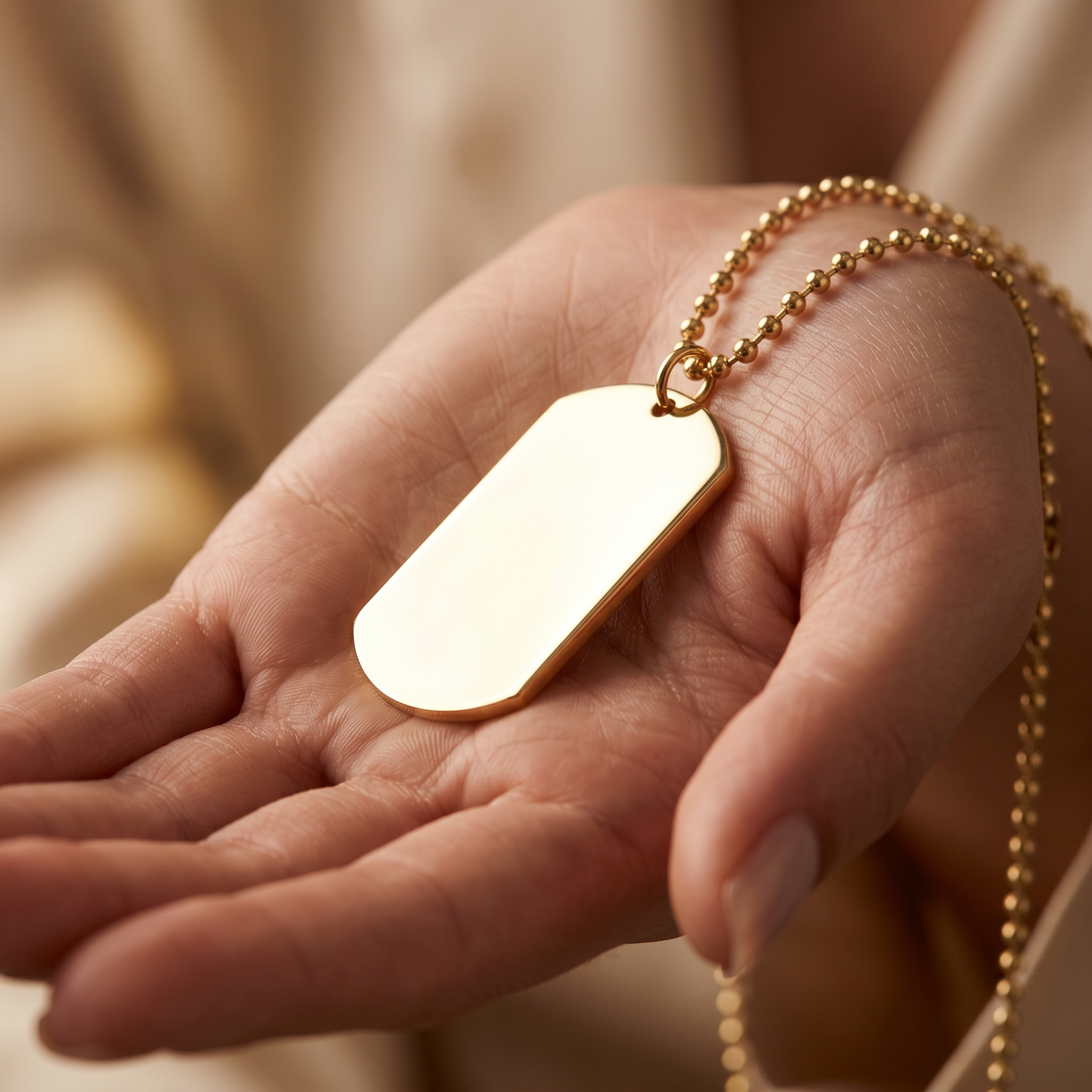 She Believed She Could Necklace — in palm