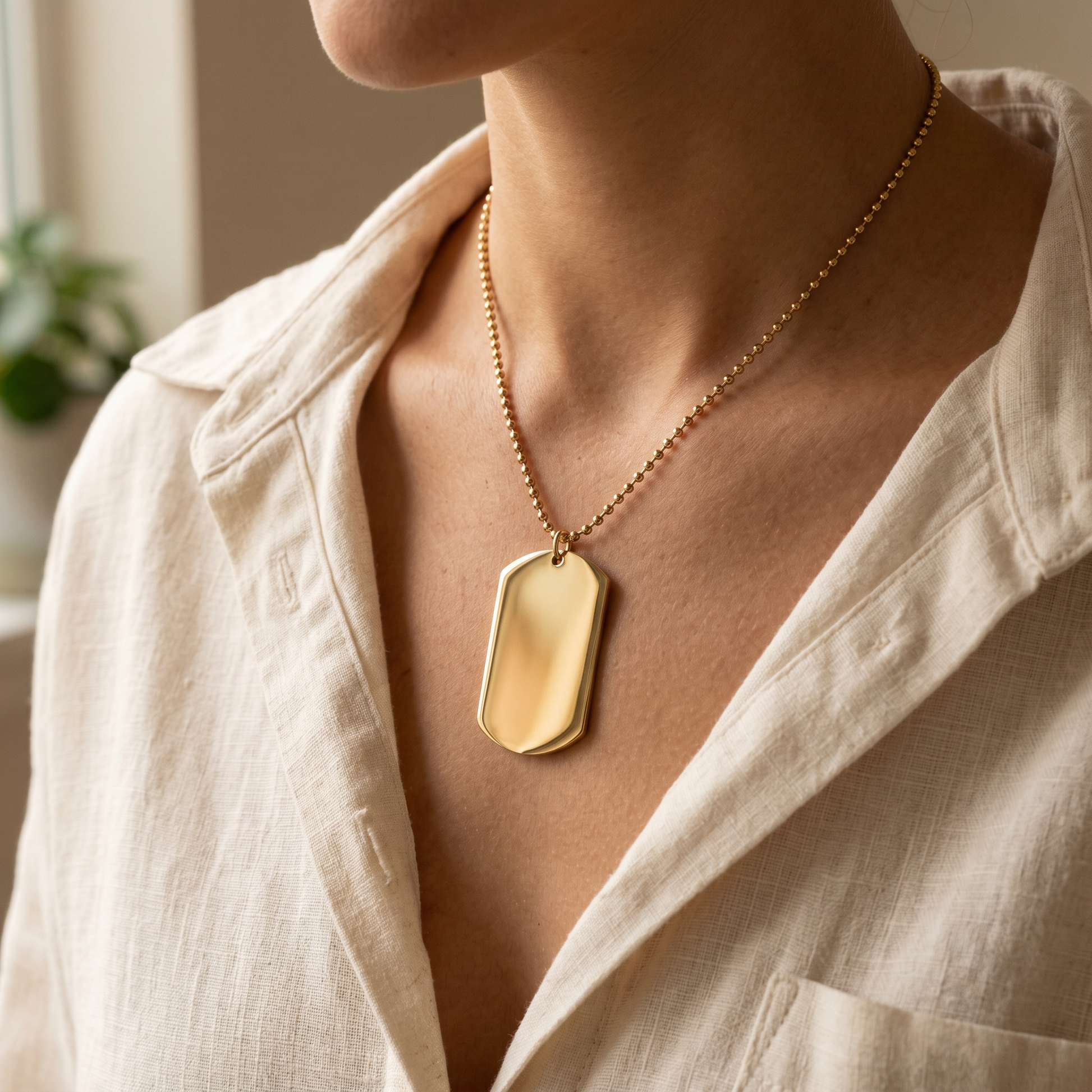 This Too Shall Pass Necklace — worn