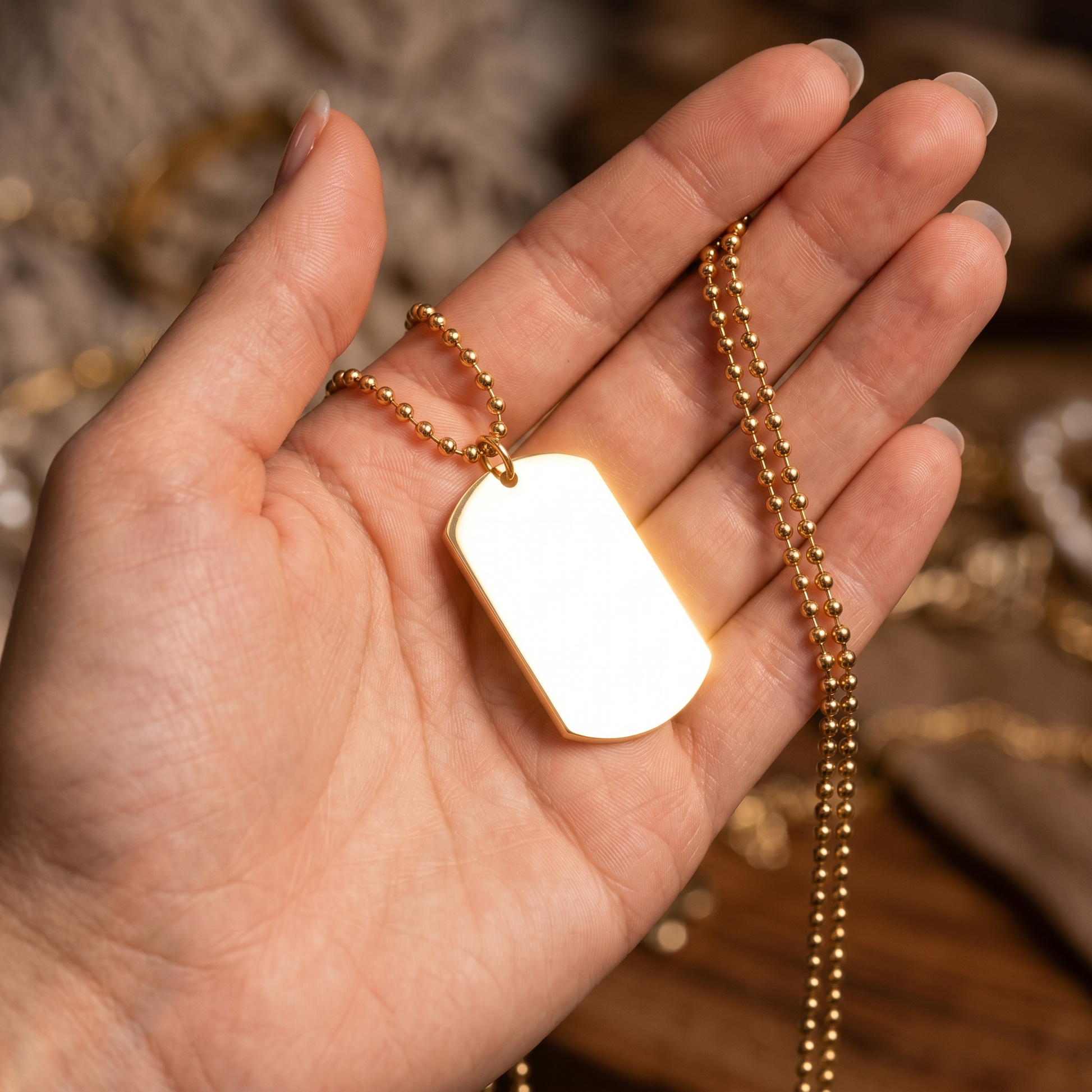 Not All Who Wander Necklace — in palm
