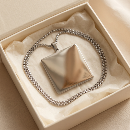 Custom Cut Photo Pendant — gift box