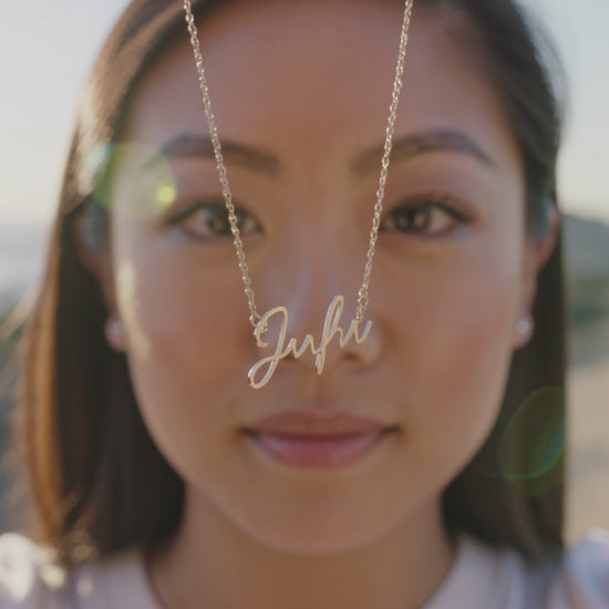 Her name, in gold