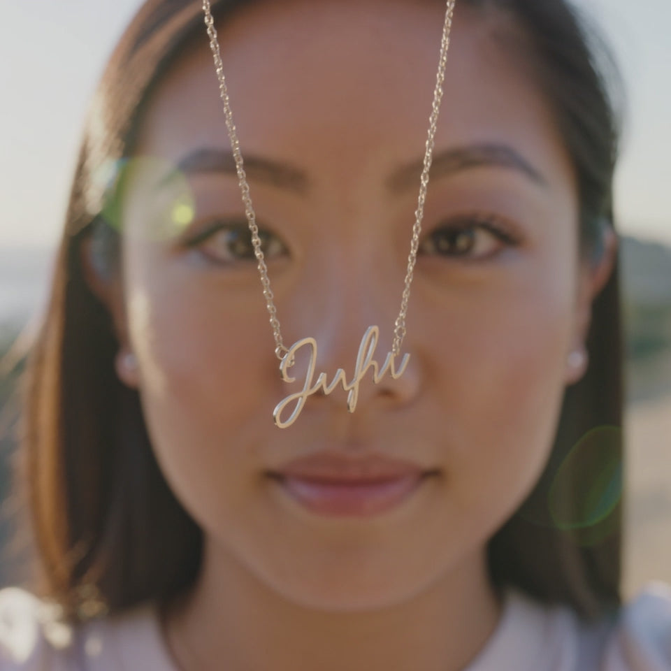Her name, in gold