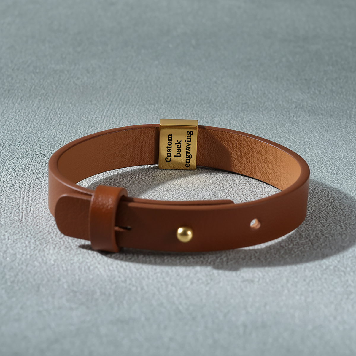 Custom Initials Leather Bracelet for Men, Personalized Gift